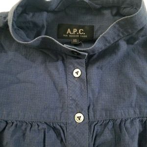 APC blue/gray woven dress XS